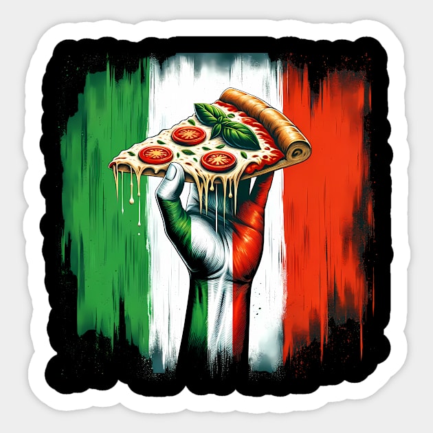 Pizza Lover Italian Flag Colors Sticker by logiamerch